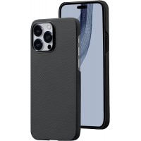 Чехол-накладка Carbon 600D MagSafe iPhone 15 Pro (черный)