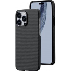 Чехол-накладка Carbon 600D MagSafe iPhone 15 Pro (черный)