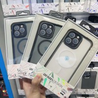 Чехол-накладка DFANS DESIGN MagSafe для iPhone 15 Pro (Черный-прозрачный)