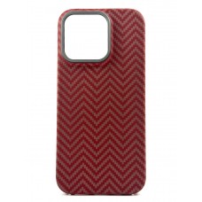 Чехол-накладка Carbon M-pattern Ring MagSafe 1500D для iPhone 16 Pro (Оранжевый)