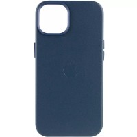 Накладка Leather Case Magsafe для iPhone 15 Pro Max (Blue)