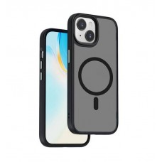 Чехол пластиковый WiWu Protective Case MagSafe для iPhone 15 FGG-011 (черный-прозрачный)