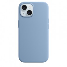 Накладка Silicone Case Magsafe для iPhone 15 (Winter Blue)