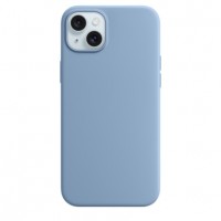 Накладка Silicone Case Magsafe для iPhone 15 Plus (Winter Blue)