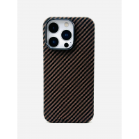 Чехол-накладка Carbon Ring MagSafe 1500D для iPhone 16 Pro (Коричневый)