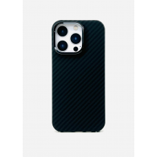 Чехол-накладка Carbon Big Hole MagSafe 1500D для iPhone 16 Pro Max (Черный)