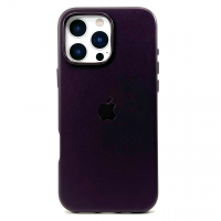 Накладка Leather Case MagSafe для iPhone 16 Pro (Dark Purple)
