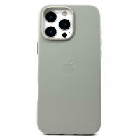 Накладка Leather Case MagSafe для iPhone 16 Pro (Light Gray)