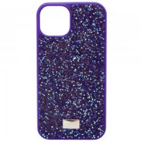 Чехол-накладка Swarovski для iPhone 15 Pro (фиолетовый-темный)