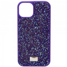 Чехол-накладка Swarovski для iPhone 13 (фиолетовый-темный)