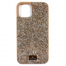 Чехол-накладка Swarovski для iPhone 15 (Розовое золото)