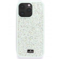 Чехол-накладка Swarovski для iPhone 16 (зеленый)