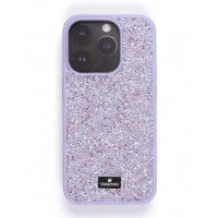 Чехол-накладка Swarovski для iPhone 15 Pro (фиолетовый)