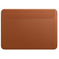 14.2" Чехол WIWU Skin Pro Leather Sleeve для MacBook Pro 2021/23 (Коричневый)