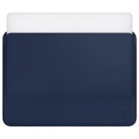 13.6" Чехол WIWU Skin Pro II Leather Sleeve для MacBook Air 2022/24 (Синий)