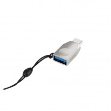 Переходник HOCO UA9 OTG Type-C(штекер) to USB-A(гнездо) (Серебро)