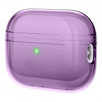 Силиконовый чехол COTEetCi 73042-TP для AirPods Pro 2 (Прозрачный-фиолетовый)