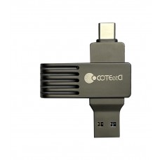 Флеш-накопитель COTEetCi CS8833-128 USB3.0 to Type-C 128ГБ (графит)