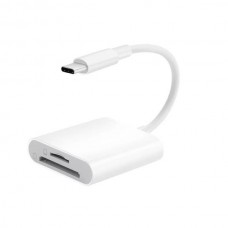 Кардридер COTEetCi 33019 2in1 USB-C to MicroSD/SDCard (белый)