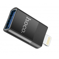 Переходник HOCO UA17 Lightning(штекер) to USB-A(гнездо) (Черный)
