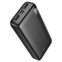 Внешний аккумулятор 10000mAh HOCO J128 вход Micro+Type-C, выход 2xUSB-A (Черный)
