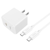 Зарядное устройство HOCO CS13A PD20W Type-C + кабель Type-C to Type-C 1m (белый)
