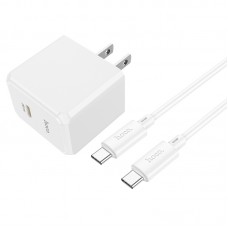 Зарядное устройство HOCO CS13A PD20W Type-C + кабель Type-C to Type-C 1m (белый)