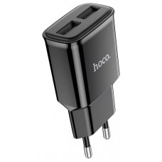 Адаптер питания HOCO C88A 2xUSB-A 2.4A (черный)