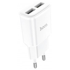 Адаптер питания HOCO C88A 2xUSB-A 2.4A (белый)