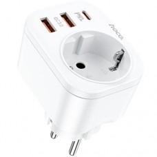 Адаптер питания HOCO NS3 PD20W+2xQC3.0 (белый)