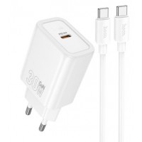 Зарядное устройство HOCO N62 30W + кабель Type-C 1m (белый)