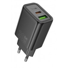 Адаптер питания HOCO N63 30W Type-C/USB-A (черный)