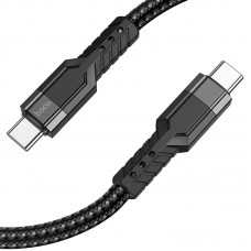 Кабель HOCO U110 Type-C to Type-C 60W 1.2m (черный)