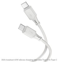 Кабель HOCO X101 Type-C to Type-C 60W 1m (серый)