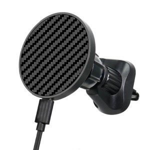 АЗУ Carbon Magnetic Car Charger 15W (Черный)