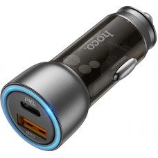 АЗУ HOCO NZ8 43W USB-A+Type-C, кабель Lightning to Type-C 1m (коричневый)