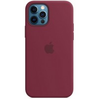 Накладка Silicone Case Magsafe для iPhone 12/12 Pro (Plum)