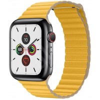 Кожаный ремешок COTEetCI WH5206-ML Leather Loop 42/44mm (желтый)