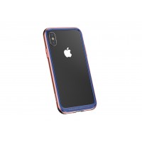 Бампер Baseus Platinum Metal Border для iPhone X (Розовый)