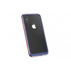 Бампер Baseus Platinum Metal Border для iPhone X (Розовый)