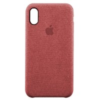Накладка текстильная для iPhone X (красный)