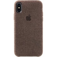 Накладка текстильная для iPhone X (коричневый)