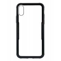 Бампер стеклянный для iPhone Xs Max cs0003 (Черный)