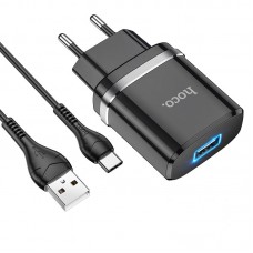 Зарядное устройство HOCO N1 MicroUSB 2.4A (черный)