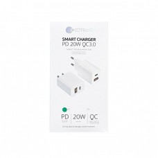Адаптер питания CoTEetci CS8870-U 20W USB-A+USB-C (Белый)