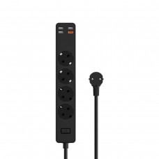 Сетевой фильтр WiWU Power Strip 4*220v/3*USB3.0/PD-18w (черный)