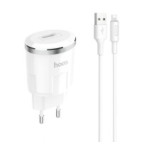 Сетевое зарядное устройство HOCO 12W 2.4A MicroUSB (белый)