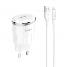 Сетевое зарядное устройство HOCO 12W 2.4A MicroUSB (белый)